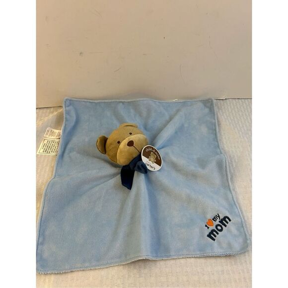 Carters infant blankie blue bear rattle new 14x14 replacement - Picture 1 of 9